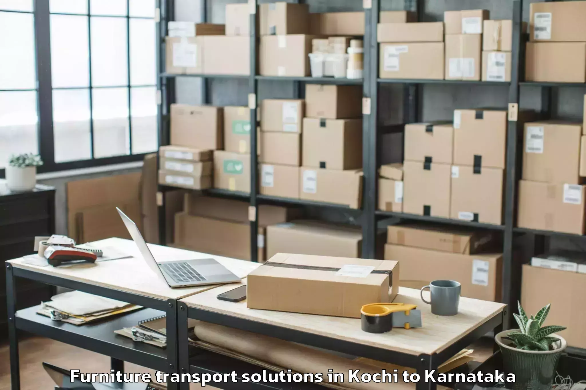 Quality Kochi to Kudligi Furniture Transport Solutions